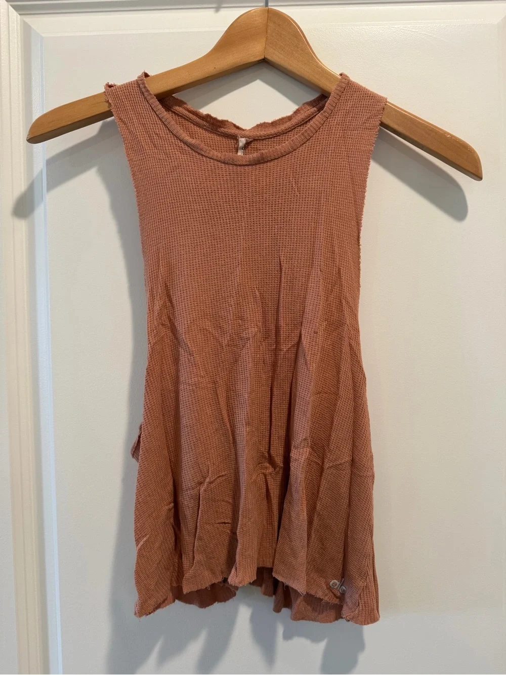 ALO Yoga Waffle Knit Tank Top - Mauve Pink